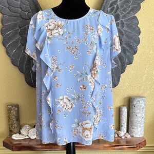 Reitmans Floral Ruffled Top